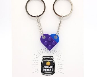LEGO® Love Heart Double Keychain, gift of devotion to share with someone special