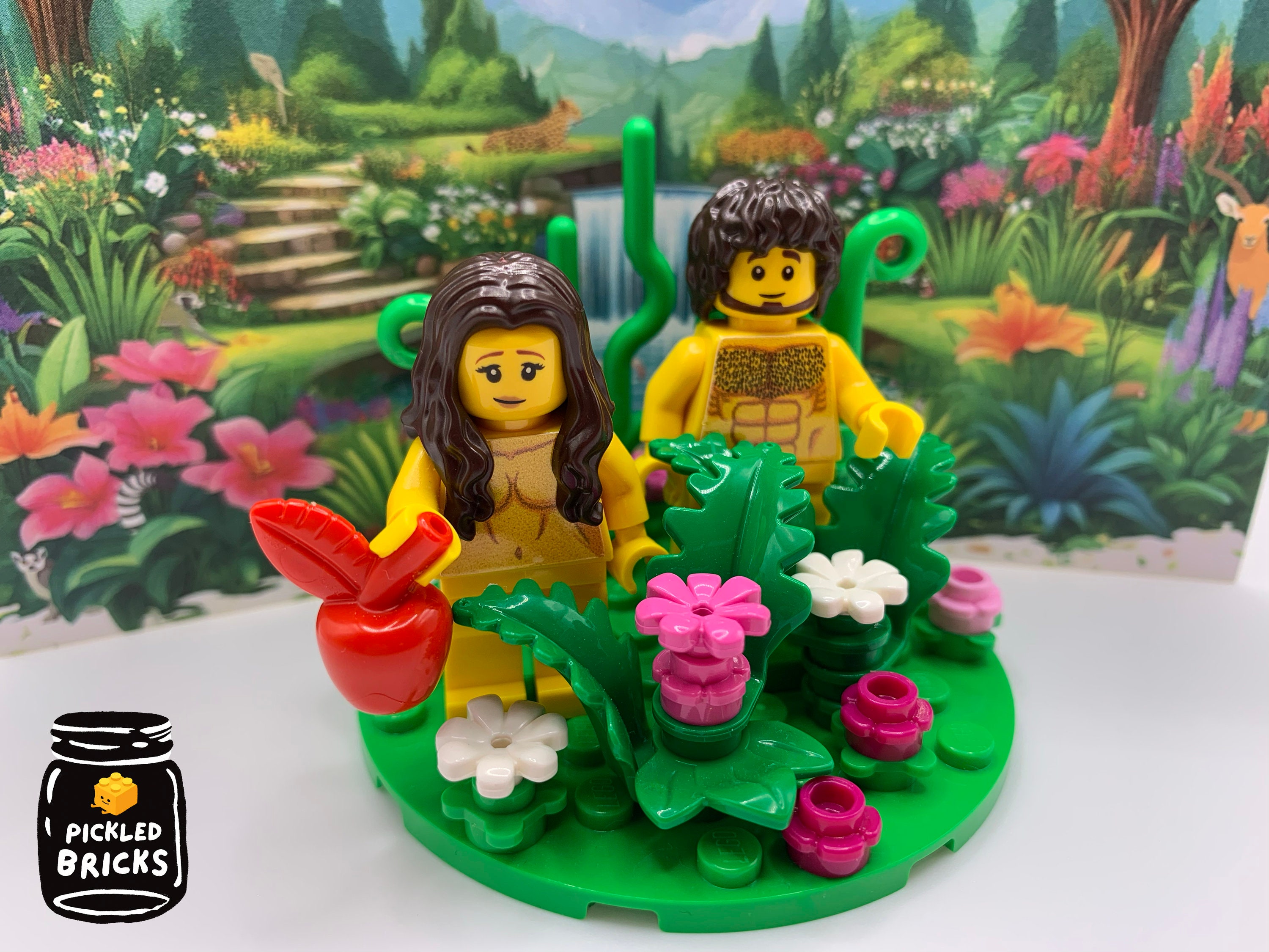 【Adam＆Eva】 Adam & Eve – Custom LEGO® Minifigure Set – Adorable Visual