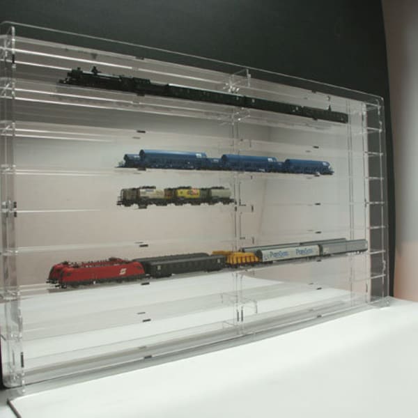 Vitrine für Modelleisenbahnen Spur N