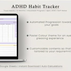 Habit Tracker Spreadsheet Template for Google Sheets, 2024 Habit ...