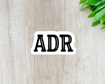 ADR Vet Med Sticker, Vet Tech Sticker, Veterinary Medicine Sticker