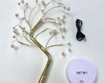 Tabletop Tree Lamp, Decorative LED Lights USB or AA Battery Powered for Bedroom Home Party