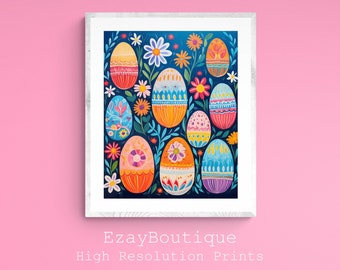 Printable Wall Art Of Easter Eggs