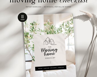 Moving Out Checklist, Moving Checklist Printable, Moving Home Guide, Real Estate Planner List, New Home Essentials, INSTANT DOWNLOAD- MCHM19