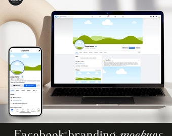 Facebook Page Canva Template, Facebook™ Page Mockup, Editable FB Canva Branding Set, Digital Seller Branding, INSTANT DOWNLOAD - MCEN65
