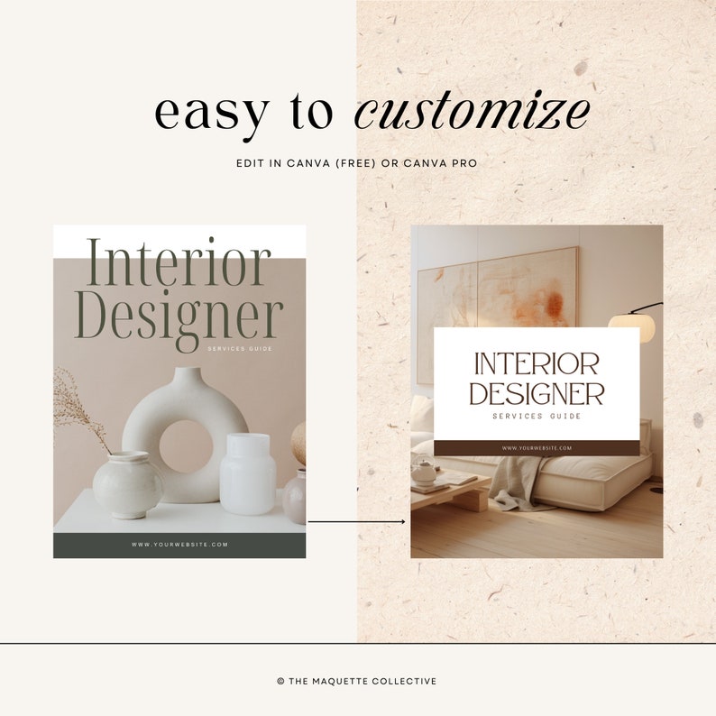 Interior Designer Services Guide, Interior Design Client Editable Canva ...