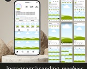 Instagram Feed Canva Template, Instagram™ Mockup, Editable Instagram Branding Bundle, Social Media Mockup Design, INSTANT DOWNLOAD - MCEN64