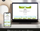 Pinterest Canva Template, Pinterestâ„¢ Page Mockup, Editable Pinterest Canva Branding Set, Digital Seller Branding, INSTANT DOWNLOAD - MCEN67