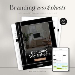 Brand Identity Workbook, Business Branding Planner, Editable Canva Brand Board Template, Brand Strategy Guide, INSTANT DOWNLOAD- TMCO28
