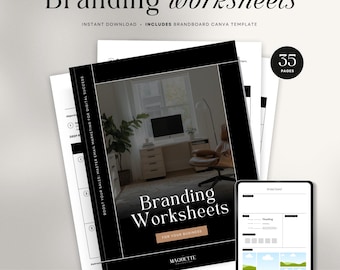 Brand Identity Workbook, Business Branding Planner, Editable Canva Brand Board Template, Brand Strategy Guide, INSTANT DOWNLOAD- TMCO28