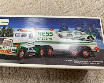 Hess 1991 collectors toy truck and racer mint in box