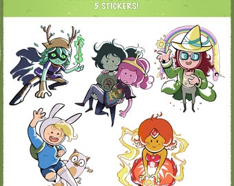 Adventure Time Girlies Sticker Set (5 stickers)