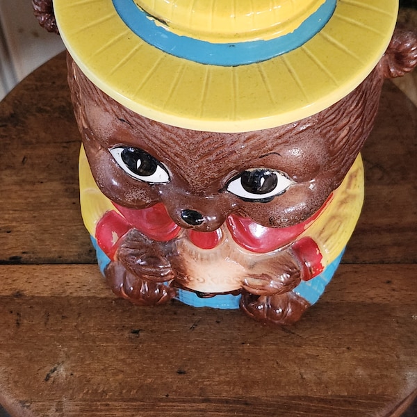 Antique Teddy Bear Cookie Jar Etsy