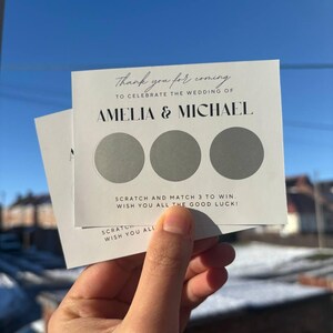 Carte de mariage personnalisée à gratter, Jeu de table pour mariage, Carte de cadeaux de mariage, Cadeau de papeterie de mariage, Jeton pour boissons, Jeu de mariage amusant, Simple