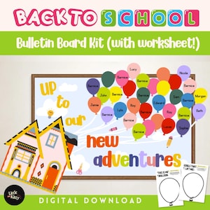 Digital download, Back to School Bulletin Board, September Classroom Decor, Bulletin Board, Back to School, Welcome Bulletin Board