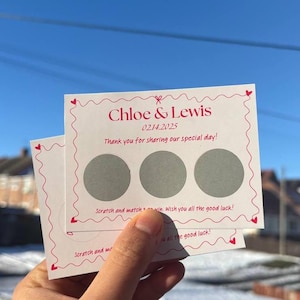 Carte à gratter personnalisée pour mariage, Jeu de table pour mariage, Cartes de cadeaux de mariage, Cadeau de papeterie de mariage, Jeton pour boissons, Jeu amusant pour le mariage, Rose