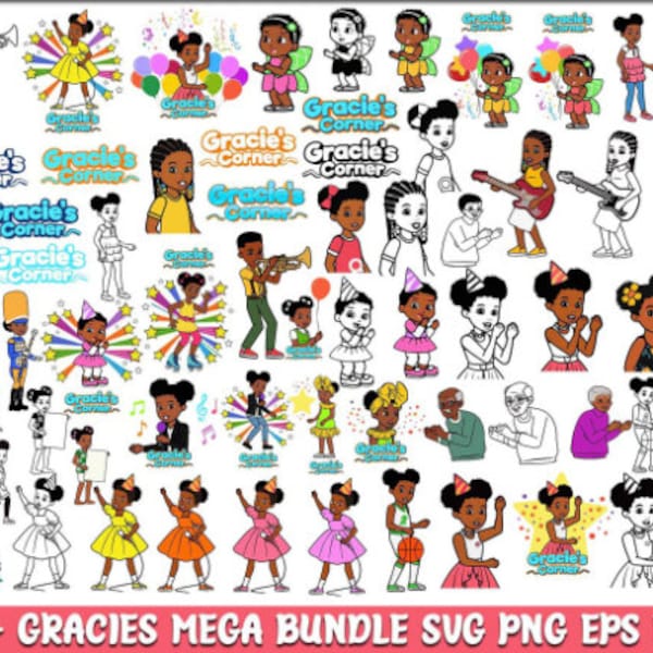 Gracie Corner and Friends svg, Gracie Corner SVG, Gracie Corner Bundle, svg, Cricut, Png, Jpg, Dxf, Digital Download