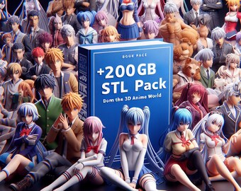 Anime STL Pack für den 3D-Druck: +10.000 STL-Dateien von Anime-Charakteren - 200 GB lebenslanger Google Drive Access - STL Pack - Stl Bundle