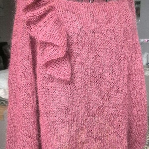 Mohair sweater hand made. A mohair jumper (sweater). pullover mohair. Fuzzy mohair sweater