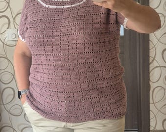 Top de algodón | Top de mujer de crochet | Top de mujer