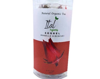 Ital Organics 100% Organic Sorrel Tea, 14 Tea Bags