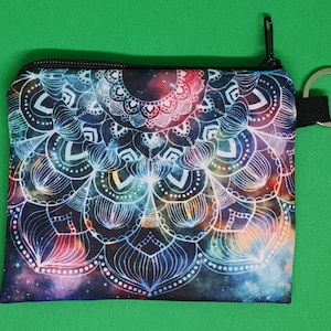 Mandala Women Purse Bag Zipper Ladies Wallet Coin Pouch Boho Gift for Women Colourful Mandala Purse Mother's Day Gift Birthday Present Idea
