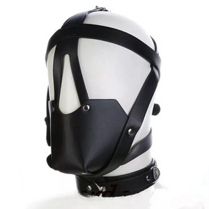Leather Hood Harness Mask