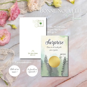 Carte - Bonne Nouvelle - Révélation - Arrivée de bébé - Bébé - Nouvelle - Futurs Parents - Personnalisations - Annonces - Baby - Gift