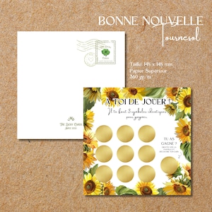 Carte à gratter - Carte - Carte personnalisable - Anniversaire - Cadeaux - Mariage - Naissance - Fête - Chance - Personnalisation -