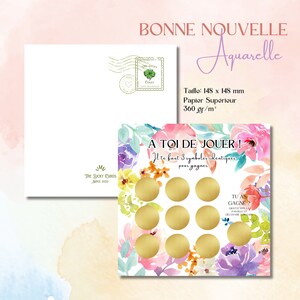Carte à gratter - Carte - Carte personnalisable - Anniversaire - Cadeaux - Mariage - Naissance - Fête - Chance - Personnalisation -