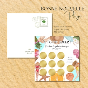 Carte à gratter - Carte - Carte personnalisable - Anniversaire - Cadeaux - Mariage - Naissance - Fête - Chance - Personnalisation -