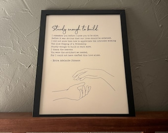 Sturdy enough to build printable poetry wall art, digital download home decor, poem prints