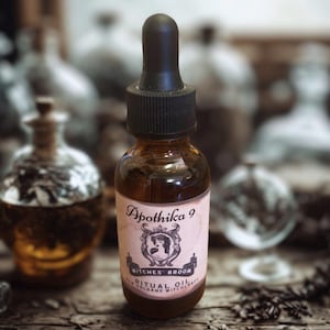 Witches&#39; Broom Ritual Oil – Clairvoyance and Ancestral Connection | Psychic Protection & Mediumship Spell Oil