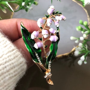 Lily of the valley brooch pin or pendant, Floral Brooch, Floral jewelry, flower brooch, Flower pin, Floral jewelry gift