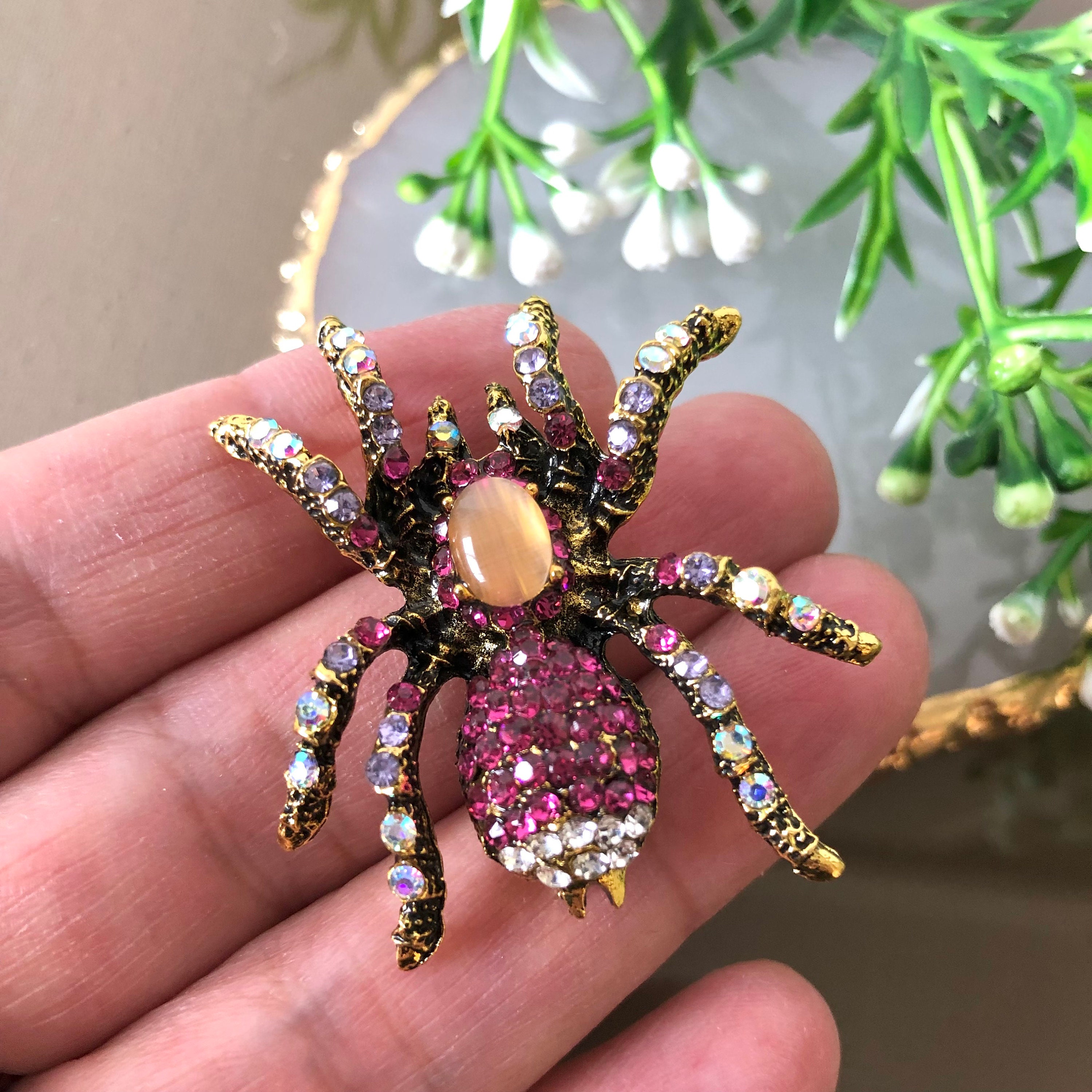 Spilla Retrò e Vintage a Forma di Ragno Fabergé, Spilla a Forma di Insetto, Spille a Forma di Ragno Spilla Retrò e Vintage a Forma di Ragno Fabergé, Spilla a Forma di Insetto, Spille a Forma di Ragno