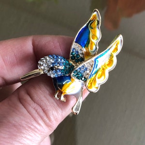 Kolibrie broche, kleine broche, kolibrie sieraden broche, vogel broche, kolibrie cadeau, kolibrie aanwezig afbeelding 4