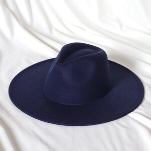 Wide Brim hat, Fedora hat, flat brim, stiff brim, fedora for men, fedora for women, Best Seller image 2