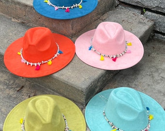 Wide Brim hat, Fedora hat, flat brim, stiff brim, fedora for men, fedora for women, Best Seller