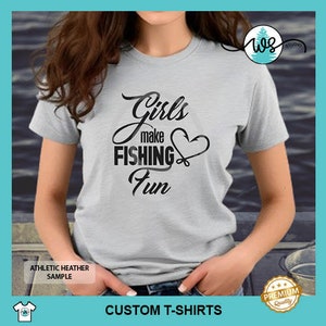 Womens Fishing Shirt, Fishing Girl Shirt, Girls Fishing Shirt, Fishing Gift for Woman, Girls Who Fish Shirt, Fisherwoman Gift, Fish Hook Tee
