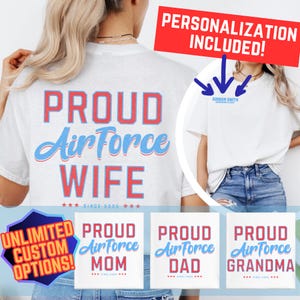 Personalized Air Force Graduation Shirt, Proud Military Family BMT Tshirt, Military gift, Custom Matching Group Shirts, Airforce Mom TShirts