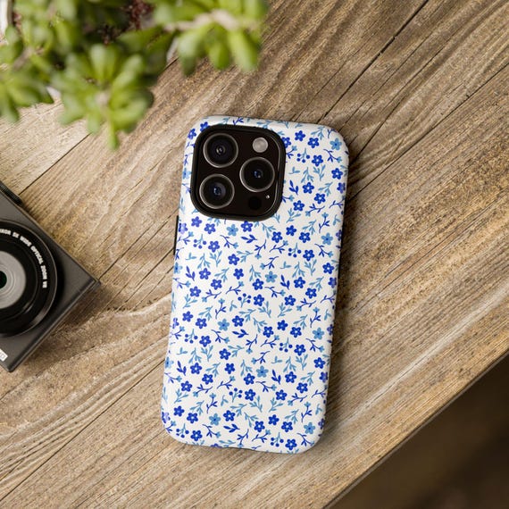 Ditsy Floral Flowers In Case Ditsy Floral Phone Case, Blue Flower IPhone 16  15 14 13 12 11 X XR