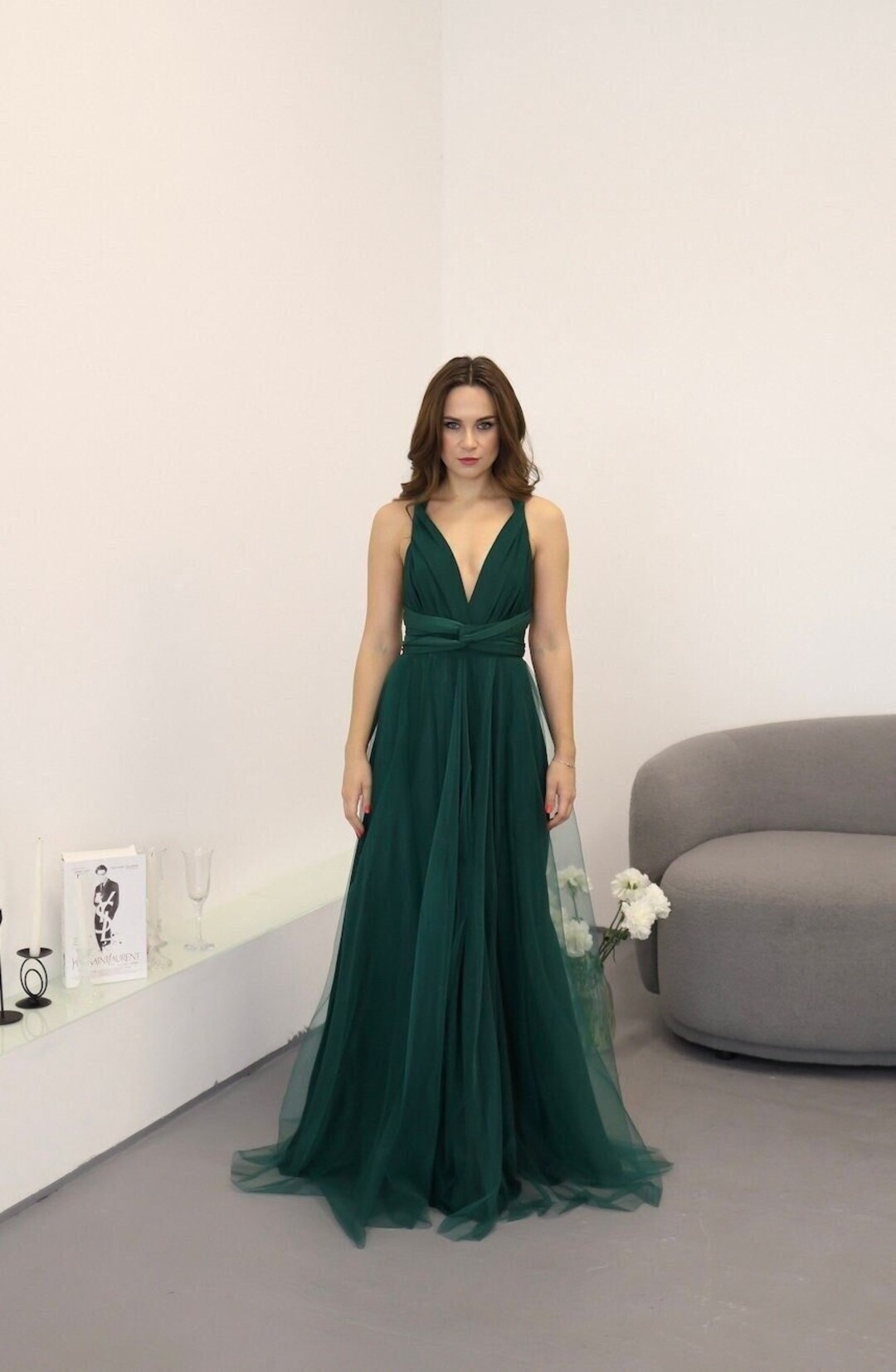 Emerald Green Bridesmaid Dress, Emerald Infinity Dress, Emerald ...