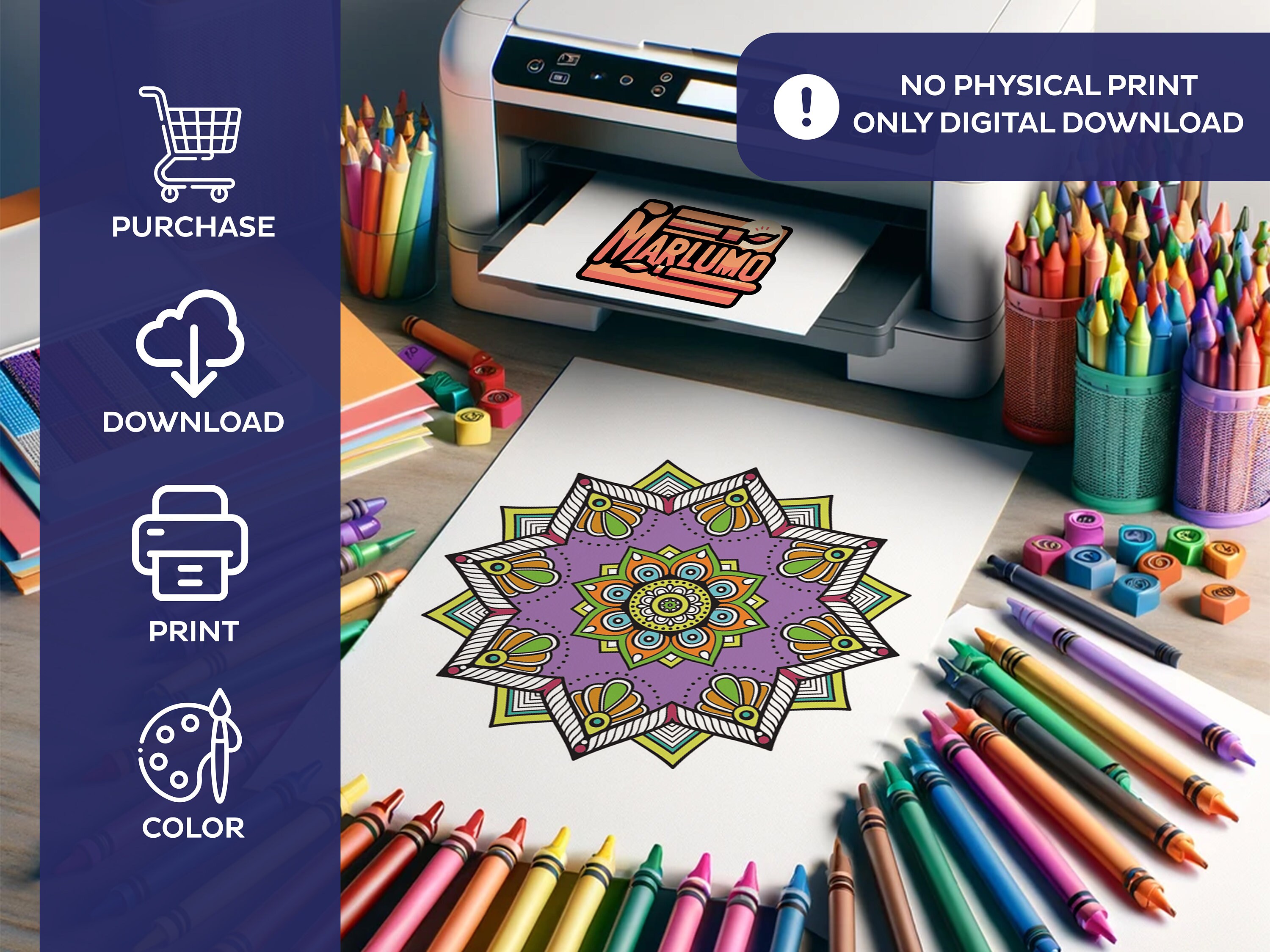 Doodle Art Coloring Pages for Kids and Adults, Mandala Designs ...