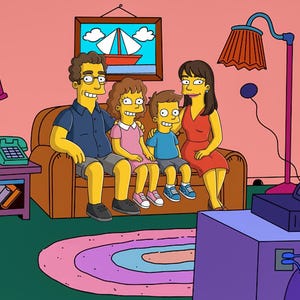 Custom Simpsons Portrait from Photo | Personalized Cartoon Couple Drawing | Funny Gift for Him or Her| Up to 4 Characters