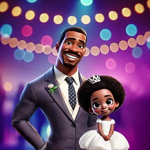 Custom Pixar Style Dad Portrait – Father’s Day Gift from Child, Partner or Pet – Digital Cartoon Drawing – Personalized Illustration