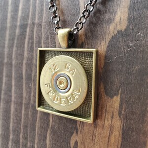 Shotgun necklace, bullet jewelry, bullet necklace, 12-gauge necklace, shotgun jewelry