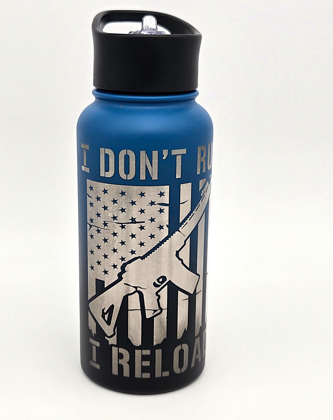 I Don't Run I Reload Water Bottle, Gun Water Bottle, Personalized Water ...