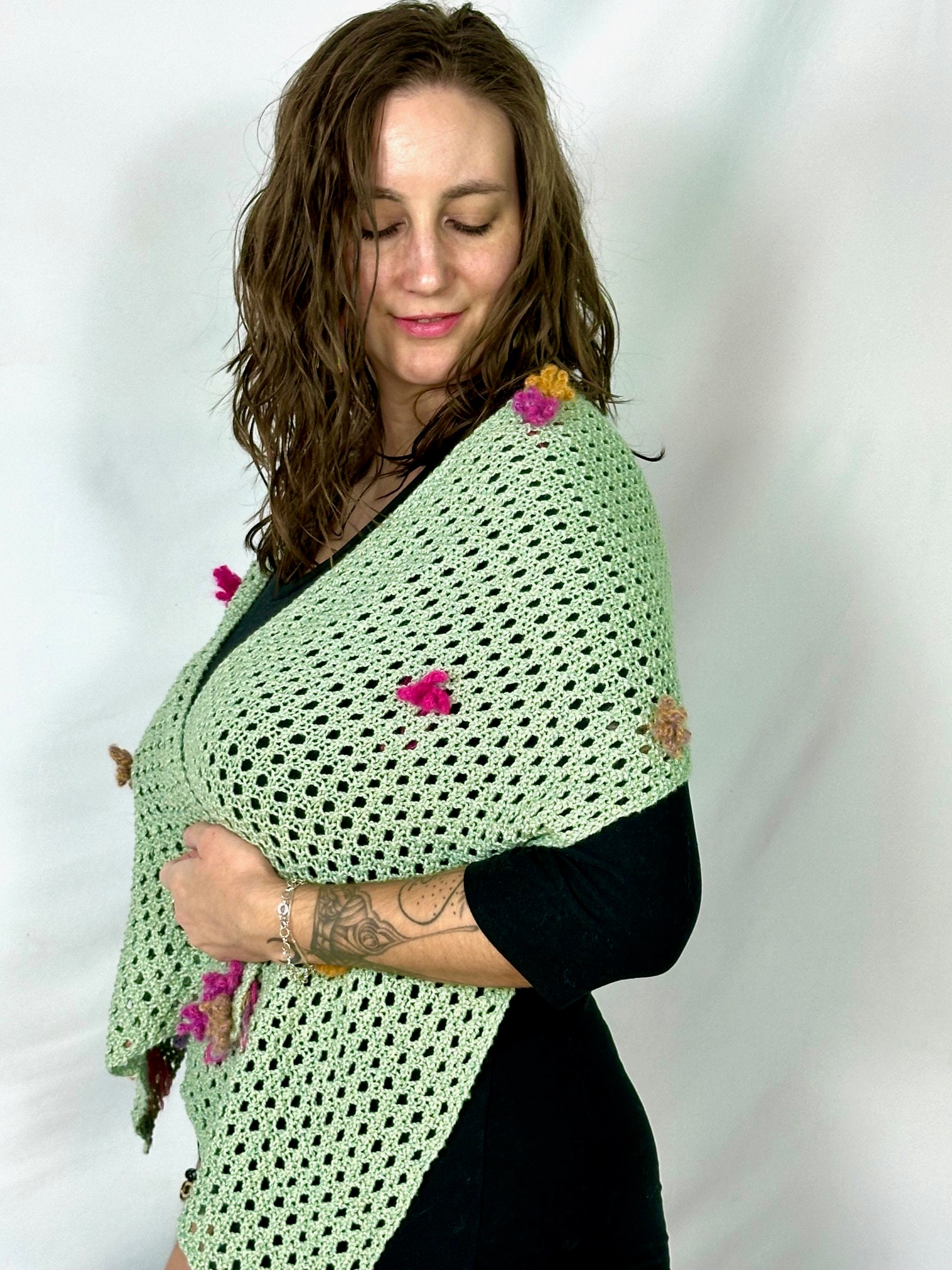 Easy Lace Flower Shawl Spring Summer Knitting Pattern - Etsy