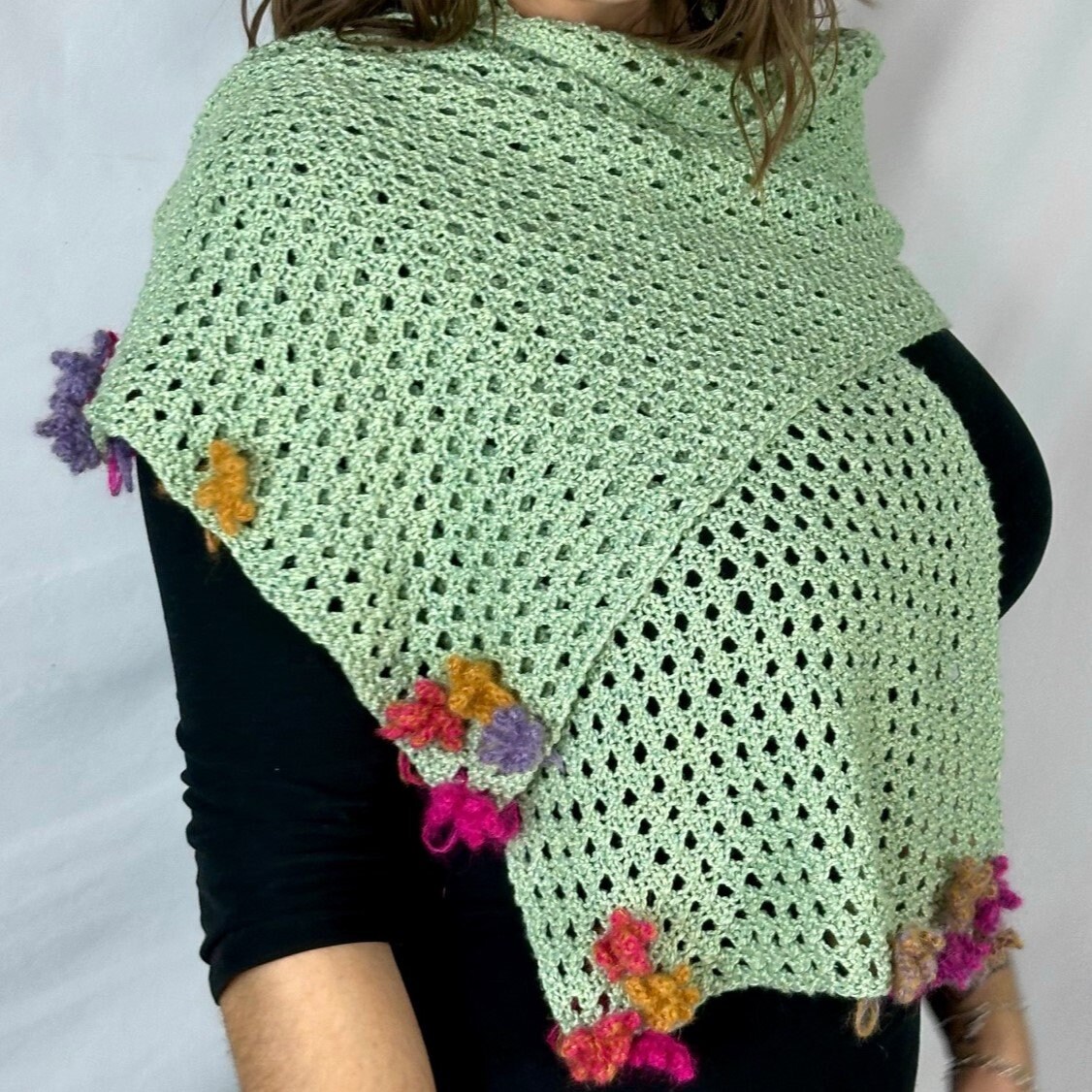Easy Lace Flower Shawl Spring Summer Knitting Pattern - Etsy