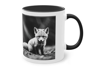 Baby Fox Coffee Mug, Baby Fox Mug, Fox Coffee Mug, Coffee Mug, Gift for Children, Fox Cup, Fox Tea Mug, Fox Present, Animal Coffee Mug